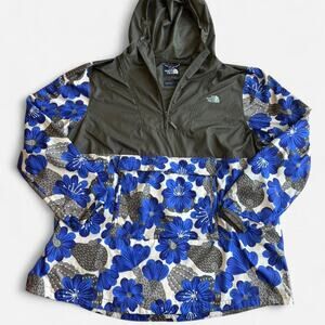 The North Face Women XL Anorak Jacket Windbreaker Floral Polyester